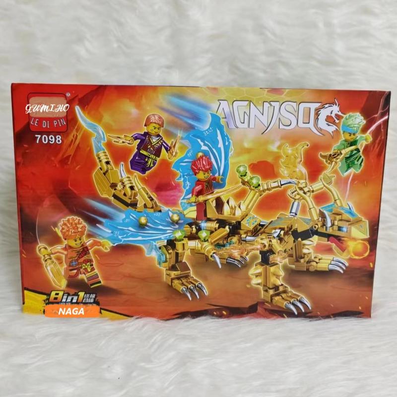 Bricks  Block Ninja Satu Set 8 in 1 master of spinjitzu dragon robot anak mainan toys 0