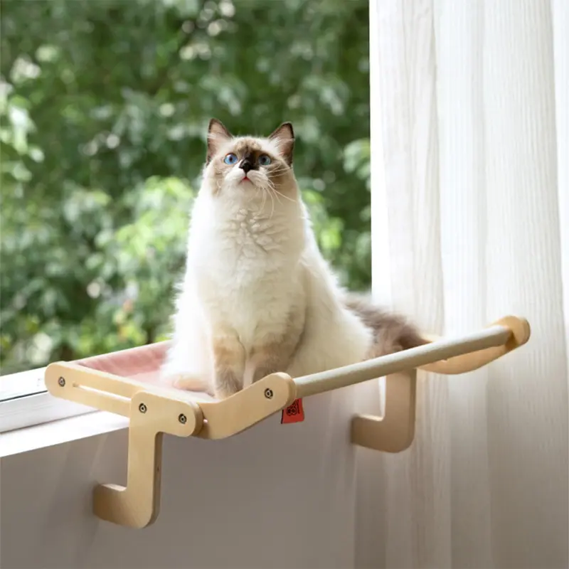 Tempat tidur kucing gantung,tempat tidur gantung,anjing kucing,tempat tidur kucing kayu solid 7