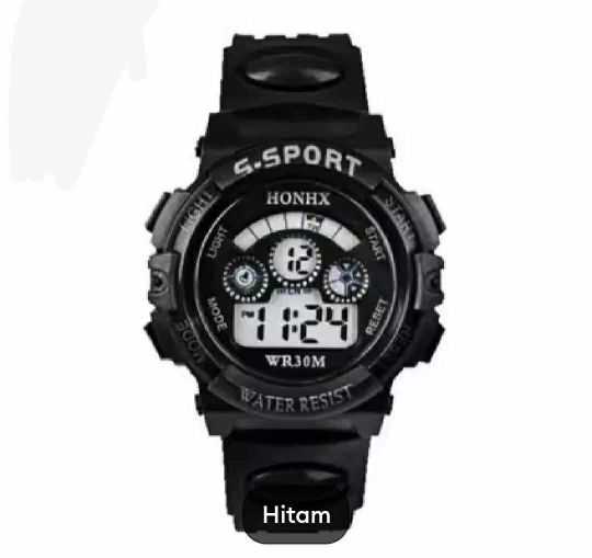 Jam Tangan Rubber S-Sport 1790 Honhx Geneva Digital Terlaris Sport Harga Grosir S-1790 JF038 A233