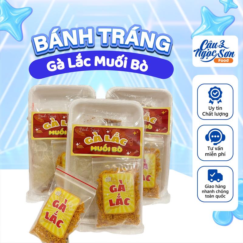 Bánh Tráng Gà Lắc Muối Bò - Bánh Tráng Phơi Sương Ủ Bơ - Cậu 3 Ngọc Sơn Food Snack