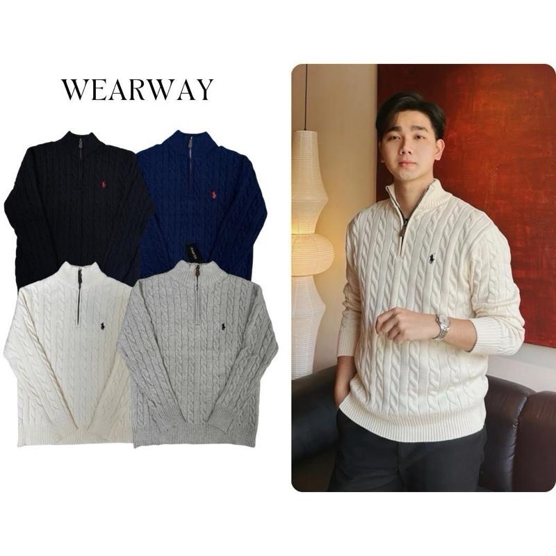 Áo Len Half Zip Thêu Ngựa Cổ Lọ Vặn Thừng Chất Len Lông Thỏ Mềm Mịn By Wearway Nam Nữ Menswear