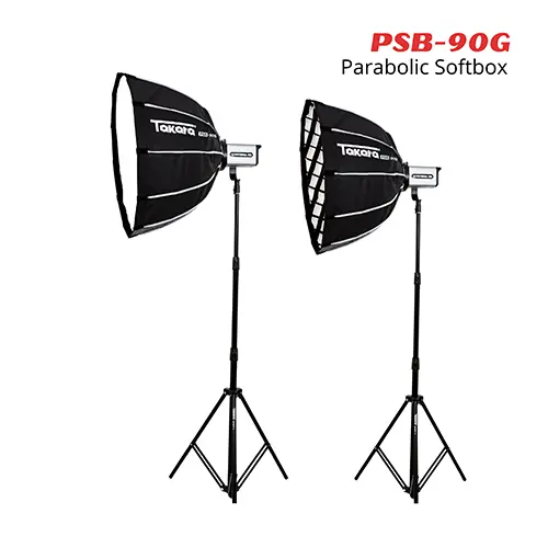 Takara PSB-90G Lightweight & Foldable Quick Release Parabolic Softbox 90cm with Honeycomb Grid