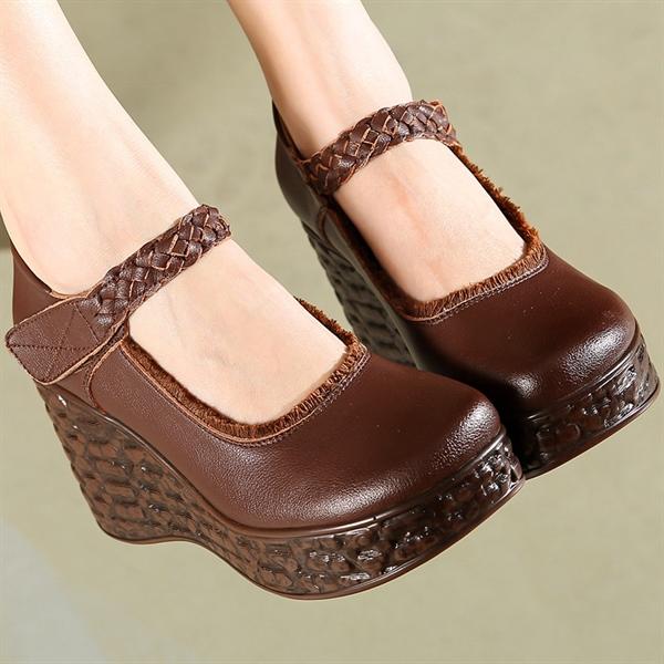 G161 Labag Giày Dáng Búp Bê Nữ Da Bò Thật Đế Xuồng 8 phân - Thiết Kế Trơn Mũi Tròn Nịnh Dáng Đi Tiệc Sang Trọng