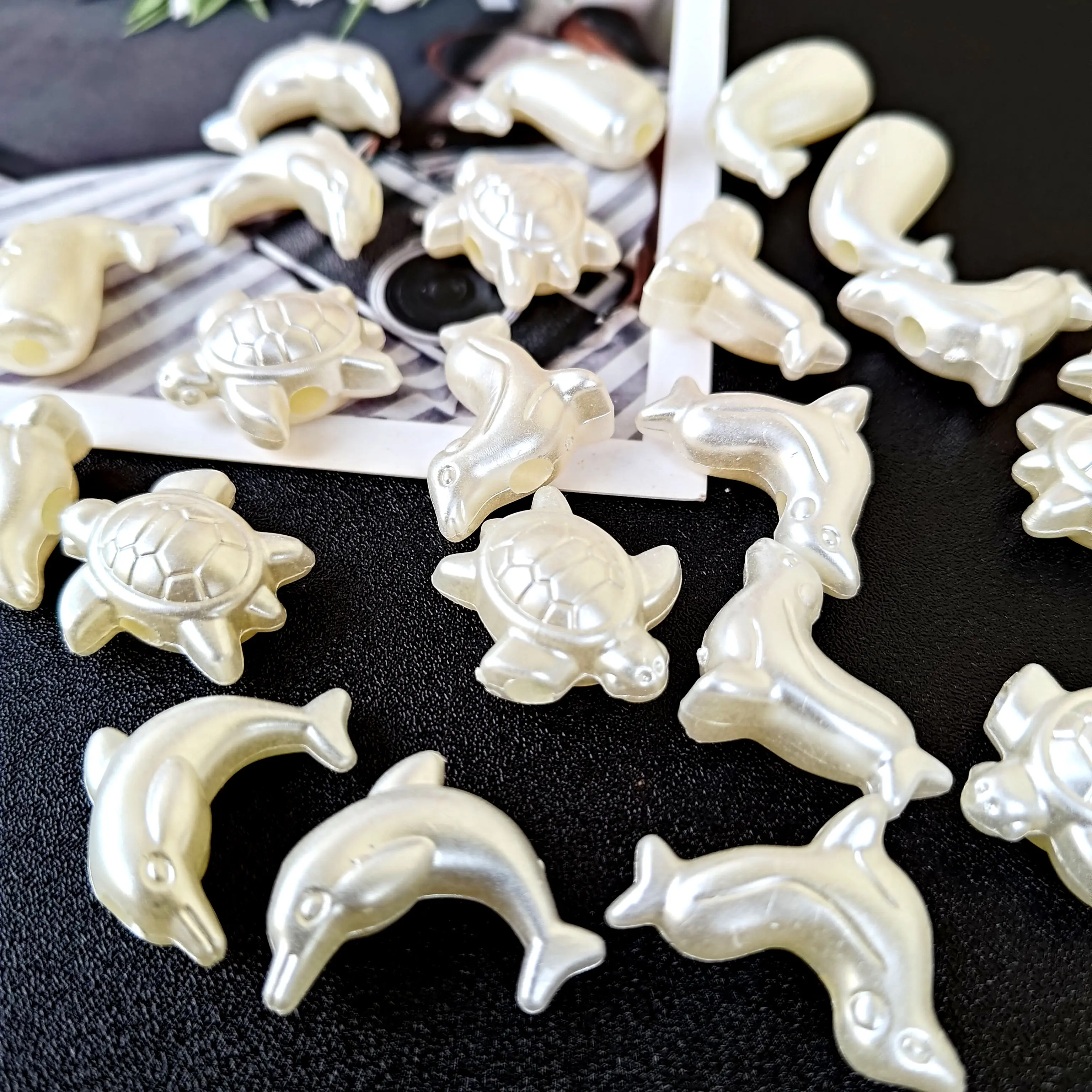 25 gr Manik-manik Mutiara Imitation Pearl ABS - SEA CREATURES TYPE C (BESAR)