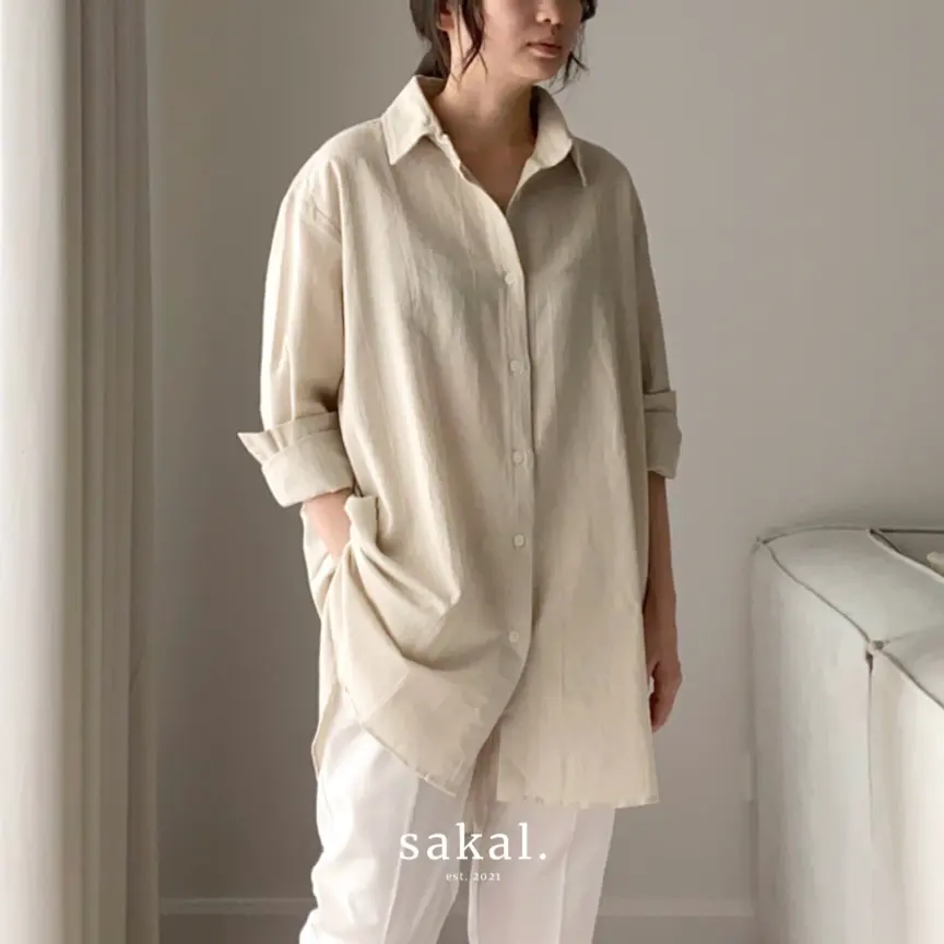 SAKAL Linen Shirt | Kemeja Linen Wanita
