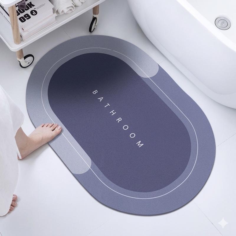 Thảm SILICON chùi chân mềm mịn thấm hút cao cấp 40x60cm cho phòng tắm tiện lợi