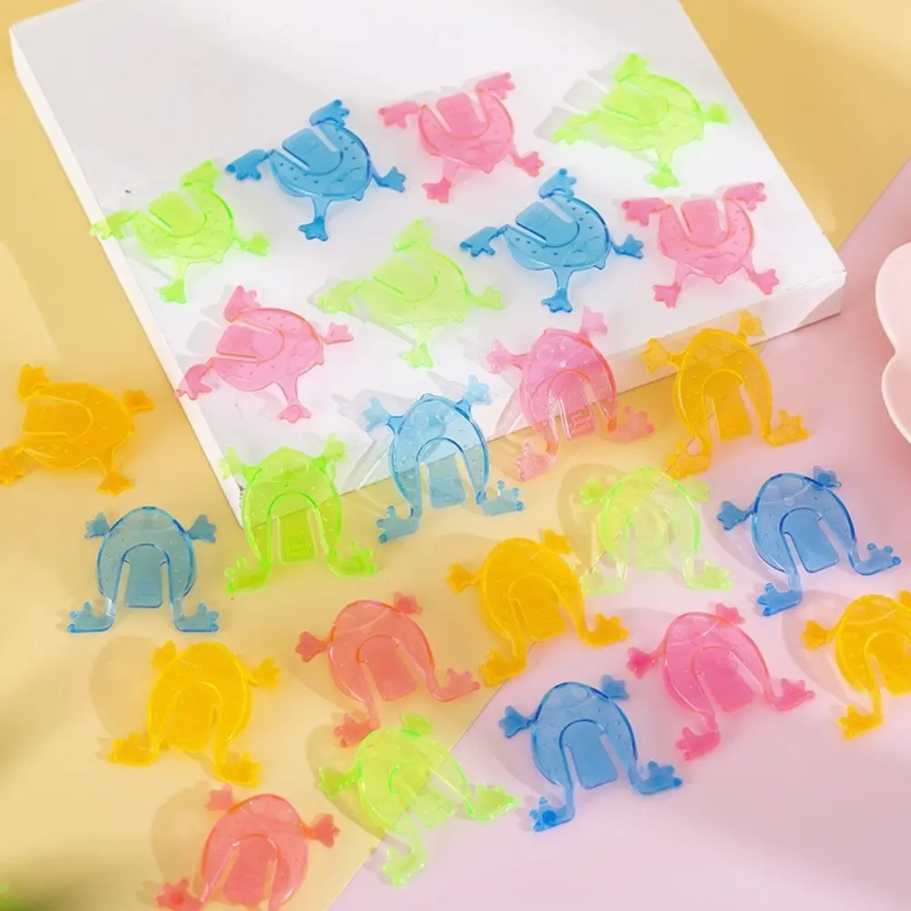 Gift Plastic Jumping Frog Color Random Bouncing Funny Toys Transparent/solid Color Frog Toys