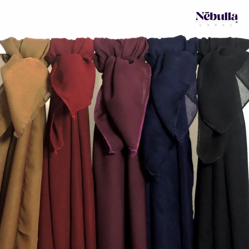 BUY 1 GET 1 Nebulla Umbra   Wine Kerudung Plain Square Premium Polycotton 2
