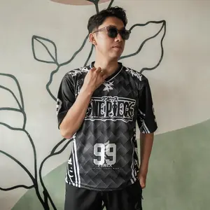 Fynex Sport - Jersey Sale 1 Kerah V Neck X Letter F Jersey VIntage Boxy DIgital Print Unisex Anti UV + Anti Bakteri Pria dan Wanita Baju Olahraga