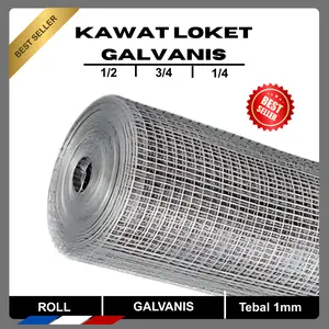 Kawat Ram Loket Galvanis Lubang 1/2" - 3/4" - 1/4" | Cocok Untuk Pagar, Kandang, Pelindung Tanaman