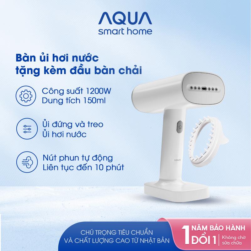 Bàn ủi hơi nước cầm tay Aqua W2598 150ml có nút phun tự động, ủi đứng và treo, bàn là hơi nước