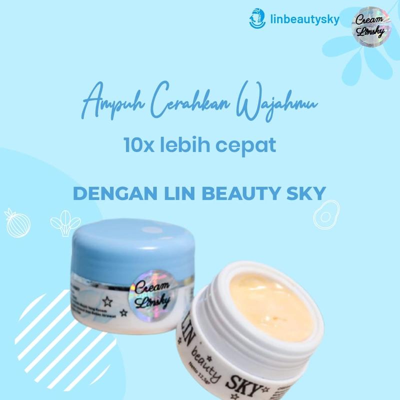CREAM LINS BEAUTY SKY ORIGINAL / MEMUTIHKAN WAJAH/ MENGATASI WAJAH BERJERAWAT Pencerah 4