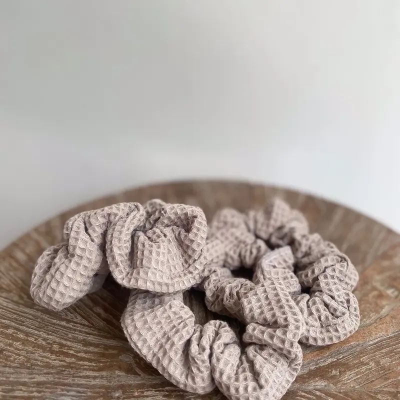 Waffle Scrunchies Cotton I ikat rambut 3