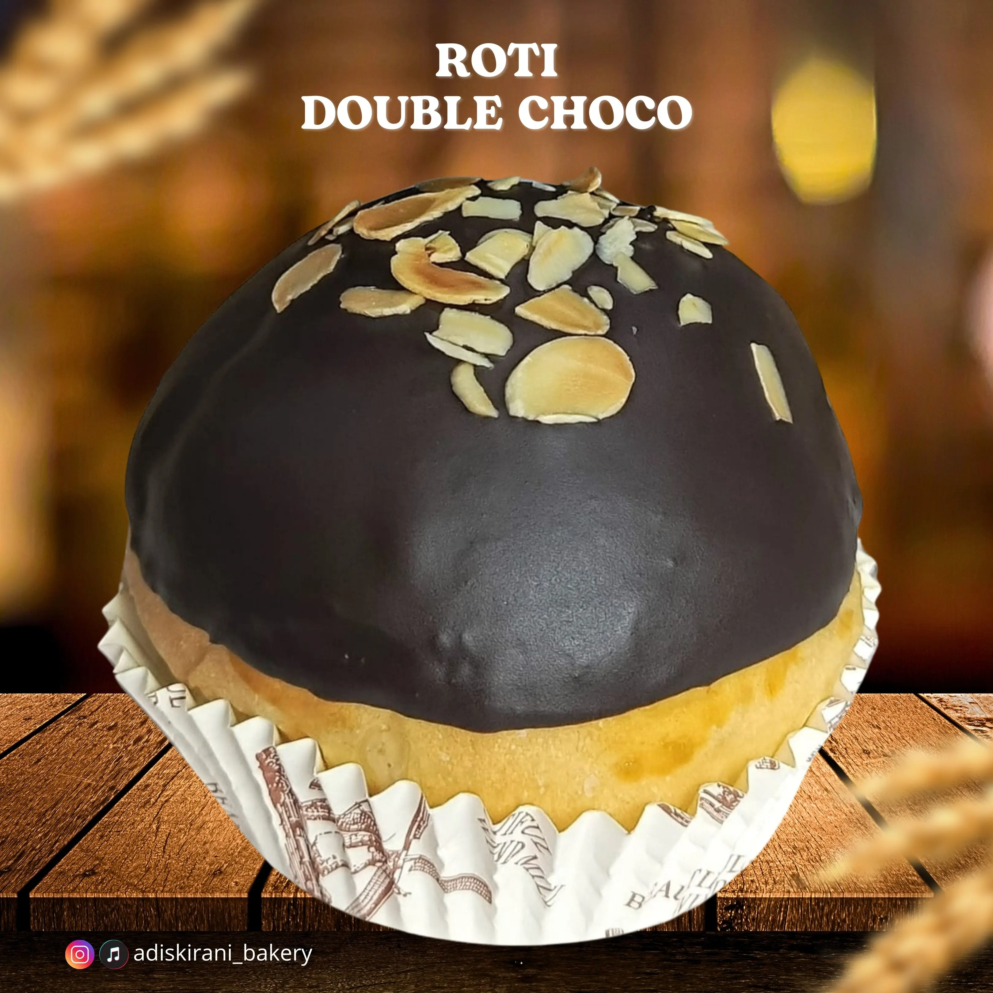 ROTI DOUBLE CHOCOLATE, ROTI LEMBUT RASA COKLAT
