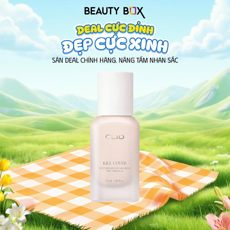 Kem nền Clio Kill Cover Founwear Foundation The Original 35ml Che Phủ Mỏng Nhẹ…