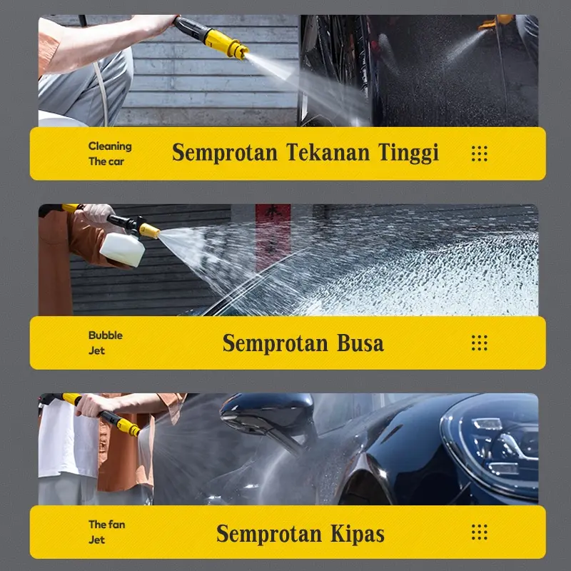 REAIM 450W  Jet Cleaner motor & mobil High Pressure Washer Alat Cuci Mobil cuci motor tekanan Alat steam cuci 6