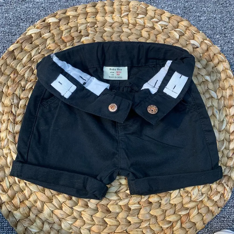 Celana pendek anak laki laki import warna putih , coklat, navy & hitam umur 9 bulan - 4 tahun Katun 7