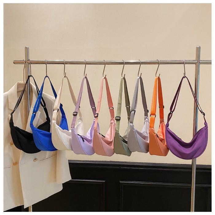Tas Rouun Jual TS227 Tas Selempang Wanita HalfMoon Round Nylon Mini Women ...