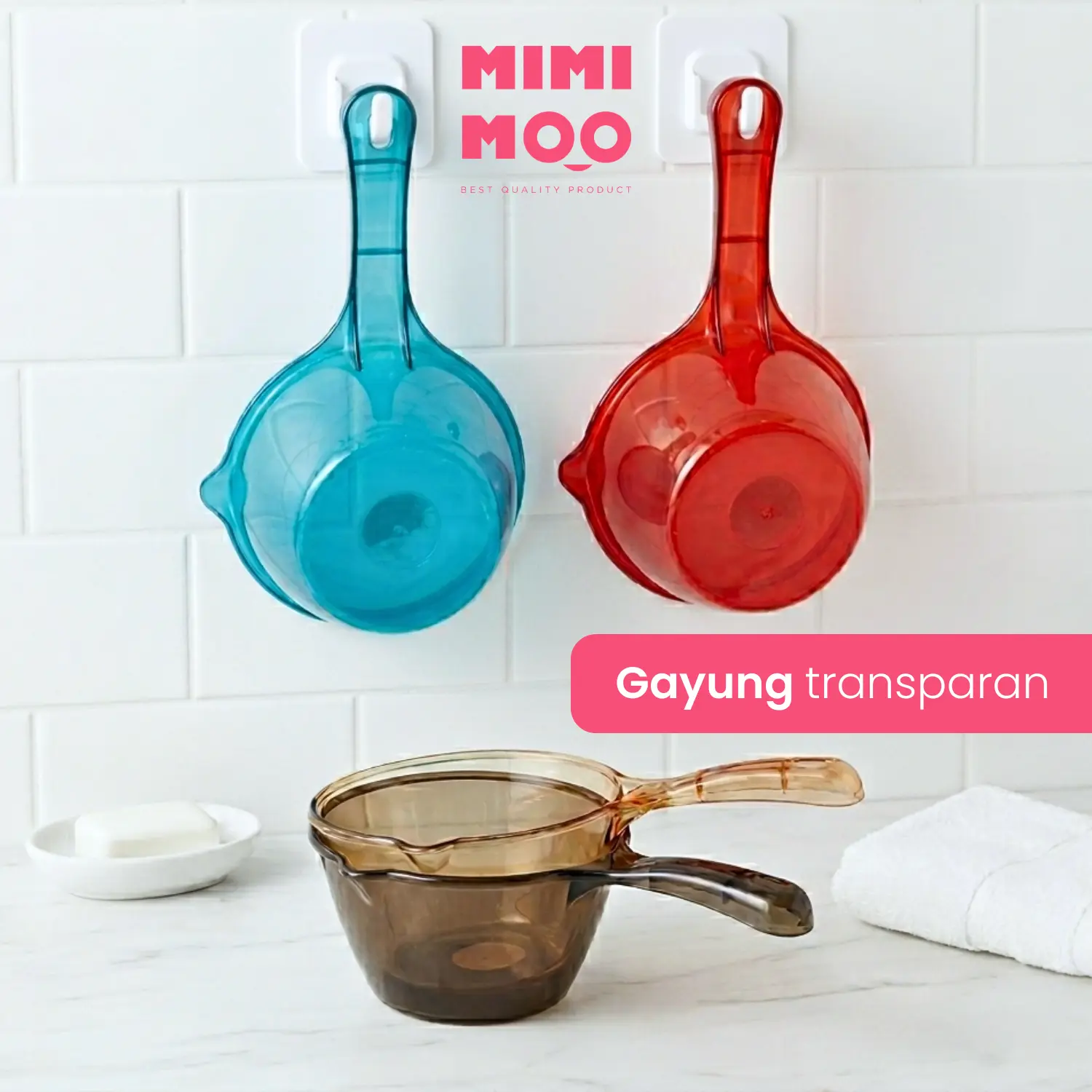 Gayung Mandi Transparan 822 Anti Pecah Desain Ergonomis Bahan Premium