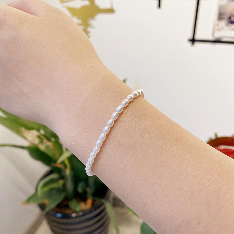 Product Introduction of Ins Bracelet Women's Simple Special-Interest Design High-Grade Beaded Bracelet Titanium Steel Ornament Bracelet 7