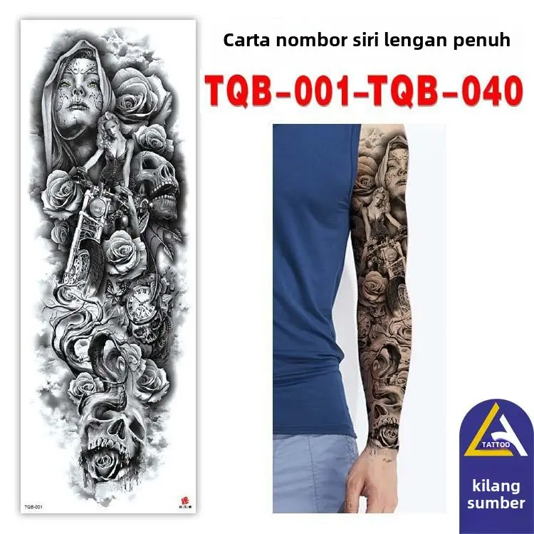 Various long-lasting large flower arm full arm waterproof tattoo sticker tattoo sticker flower arm