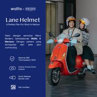 Gambar Lane Marzano X Helm Retro Bogo Half Face Glossy Size S-XL Berstandar SNI - M dari Wallts Kota Bandung 3 Tokopedia