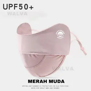 ￼Masker Walva Wajah Anti Ultraviolet Matahari UPF50+ PREMIUM / Face Masker Ice Sutra Anti UV Outdoor Unisex Hijab friendly