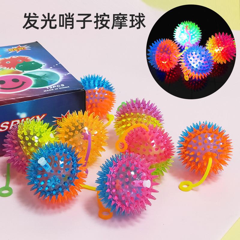Product Introduction of Mainan Bola Bercahaya Lampu LED Lembut / Mainan Bola Duri Lampu Lembut Mainan Bayi LED/ Spiked Softball LEDToys 4