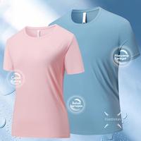 Gambar ECOISM Kaos Lari Wanita Baju Olahraga Lengan Pendek Dry Fit Gym Outdoor Yoga Sport running pilates - Black, M dari ECOISM Official Store Kota Bekasi 4 Tokopedia