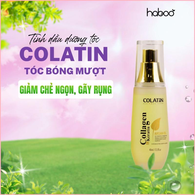 Dầu dưỡng tóc dưỡng ẩm, giảm rụng Colatin Argan Oil phục hồi tóc hư tổn, dưỡng tóc mềm mượt 40ml
