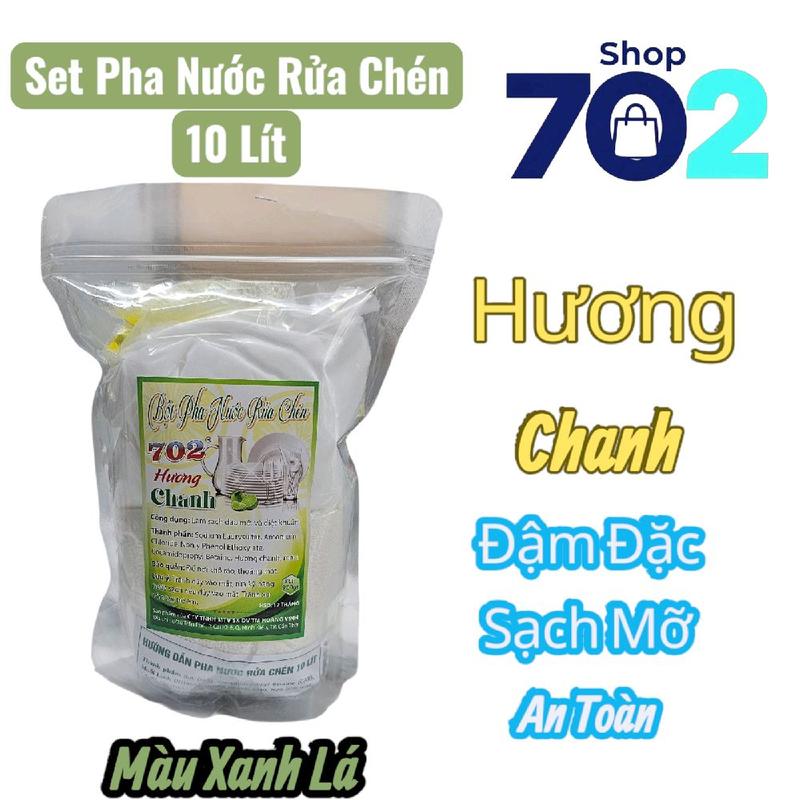  Hoàng Vinh 702 - Set Pha Nước Rửa Chén 10 Lít Hương Chanh Đậm Đặc Sạch Mỡ An Toàn Dạng Bột Tiện Lợi 