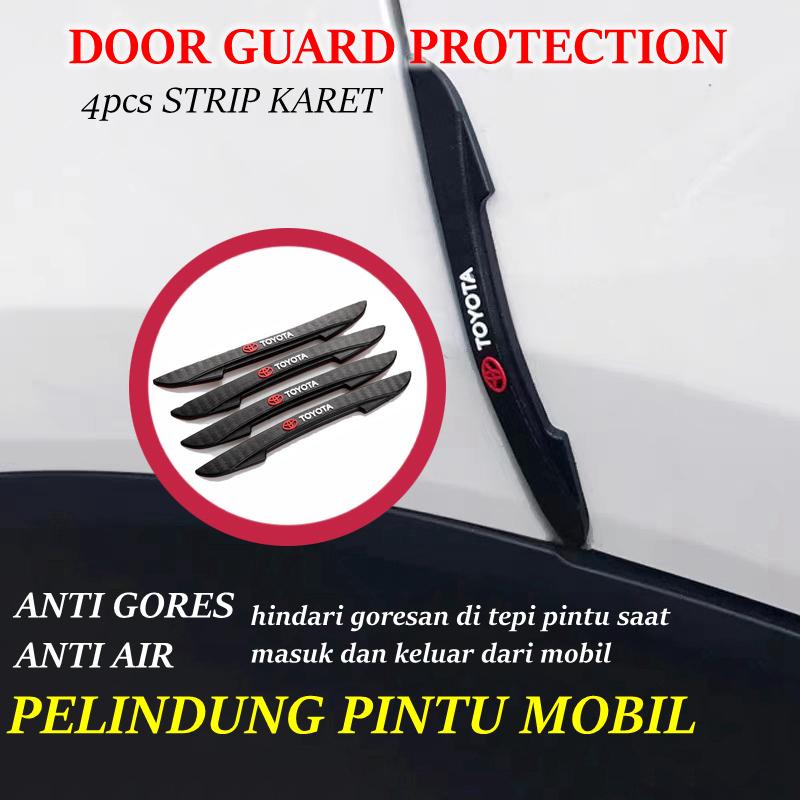 XYKJ 4PCS Strip Karet Pintu Pelindung Pintu Mobil Door Guard Stiker Mobil Protection Stiker Mobil 1