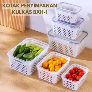 DTG GRUP - Set Kotak Penyimpanan Plastik Wadah Serbaguna Dengan Tutup Dilengkapi Saringan Tempat Buah Dan Sayur Wadah Serbaguna DTG GRUP - Set Kotak Penyimpanan Plastik Wadah Serbaguna Dengan Tutup Dilengkapi Saringan Tempat Buah Dan Sayur Wadah Serbaguna