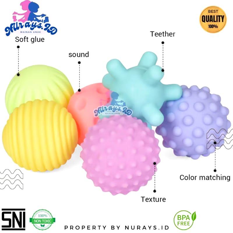 Mainan Anak Mainan Bola Bayi Sensorik Anak Dan Multitekstur Mainan Anak Teether Gigtan Bayi Anak Belajae Aman Tidak Berbau pelatihan & pengamatan memori pasir merah mainan kolam renang air & pasir 4