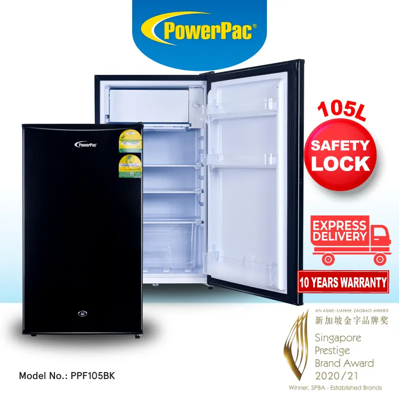 PowerPac Bar Fridge 105L With Lock (PPF105)