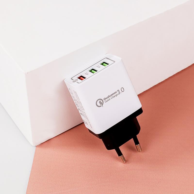 Charger USB Taffware AR-QC-03 dengan 3 Port Qualcomm QC 3.0 - Black Colokan Kabel - Plastik - Baterai, Peralatan 1