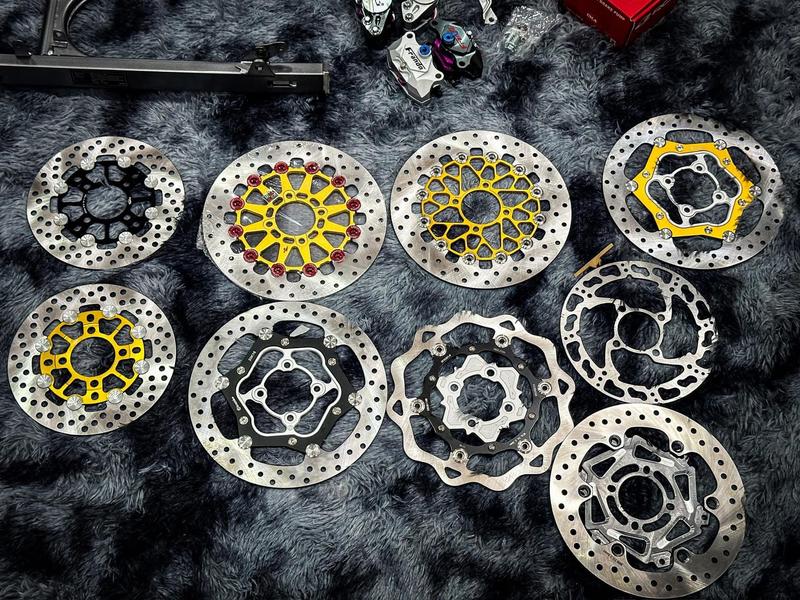 Rẻ vô Địch Đĩa thắng trước size 260 267mm gắn thông dụng cho xe đi mâm 4 lỗ Wave Sirius Vario Ex135 ,...