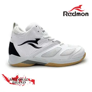 Sepatu Voli Junior Redmon Hybrid Putih Hitam Original Size 33-37 Sepatu Olahraga Badminton Basket Anak-Anak Pria Wanita