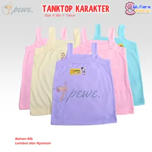 6 pcs tangtop anak perempuan 5 tahun tanpa bolong / tanktop anak karakter bahan halus / tangtop anak perempuan 12 tahun bahan adem / tanktop anak perempuan 12 tahun anak anak warna warni / tanktop anak perempuan 1 tahun tanpa bolong bolong / tanktop anak