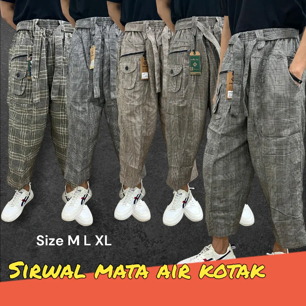 sirwal mataair polos / kotak Katun Celana