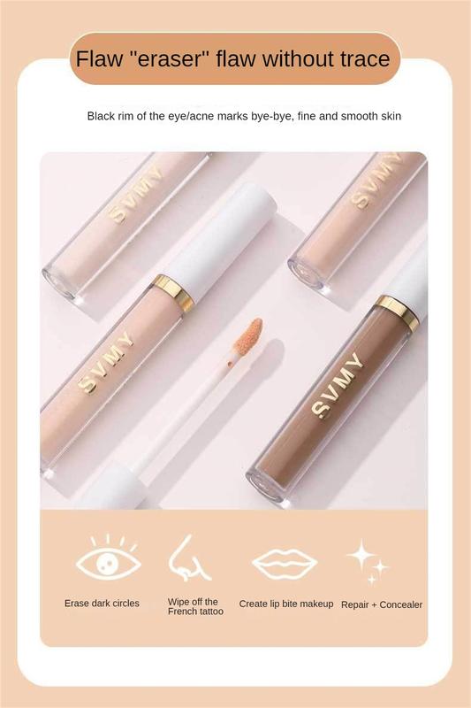 Product Introduction of （NEW&Hot Sale）Liquid Concealer High Covering Moisturizing Oil Control Foundation Invisible Pores Dark Circles Freckle Face Contour Makeup Tool 17