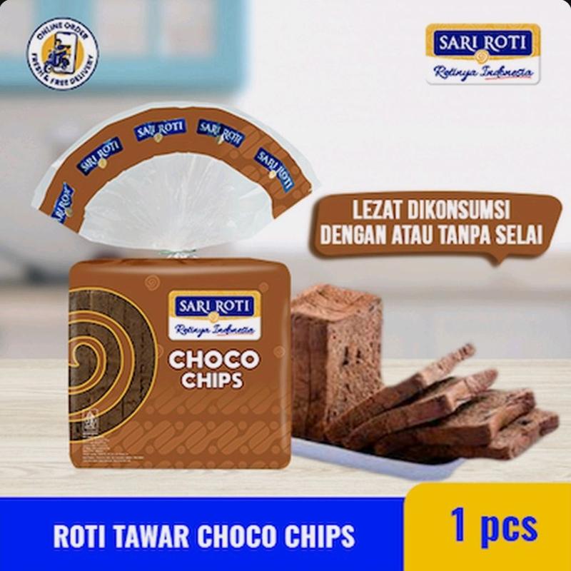 Menu Sari Roti SARI ROTI Tawar Choco Chips Lembut Sehat Bernutrisi - Shop | Tokopedia