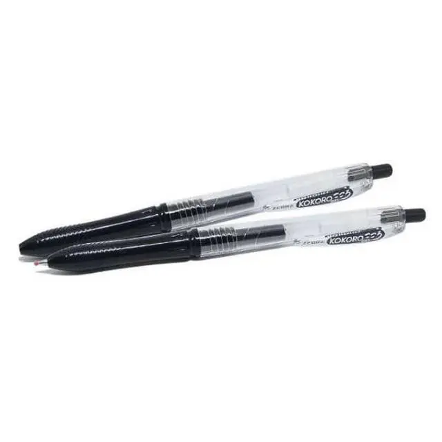 Pulpen gel kokoro hitam/biru (1 pak/12pcs) 0,5MM Zebra