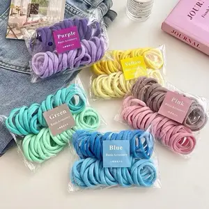 Karet ikat rambut donat isi 50pcs kemasan plastik warna pastel bagus yuk di order murah