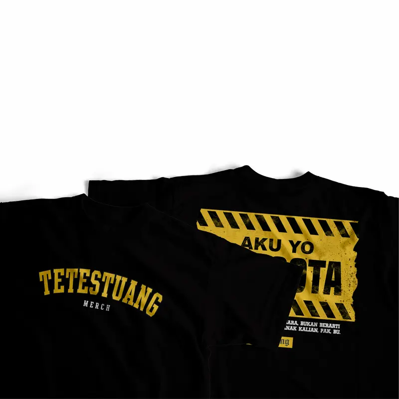 Tetestuang Kaos Aku yo Anggota | Kaos Kata-Kata | Kaos Dakwah | Kaos Santri | Kaos Distro katun combed 24s - QTS 63 Panjang Pria Sablon Baju Tshirt Pendek Polos Hitam 1