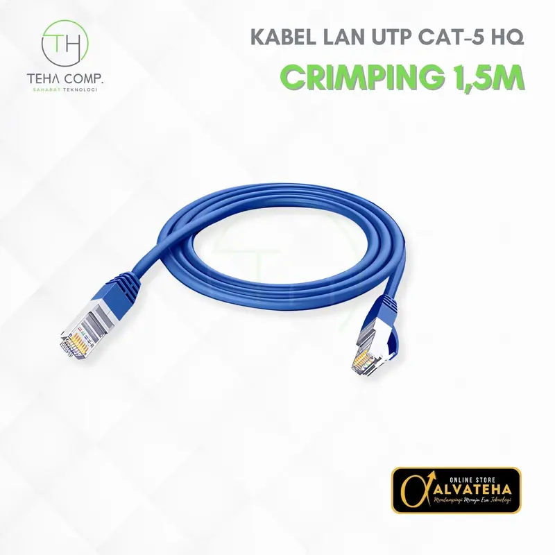 Kabel UTP Cat5e HQ Siap Pakai Crimping Rj45 CAT 5 LAN 1.5M 3M 5M 10M 5
