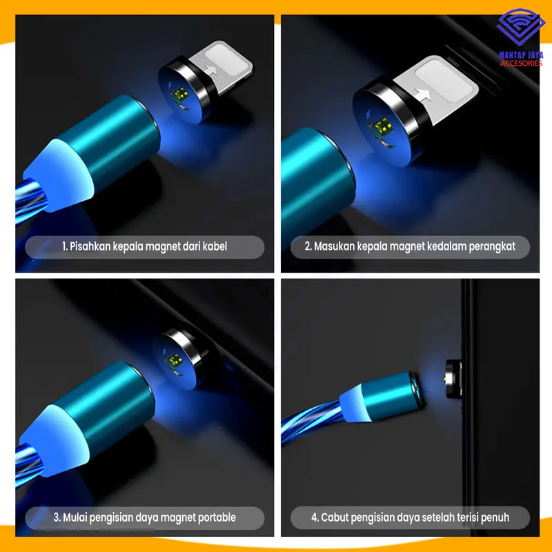 [COD] KABEL CHARGER LED MAGNET 3IN1 KABEL LAMPU MAGNET 3IN1 2
