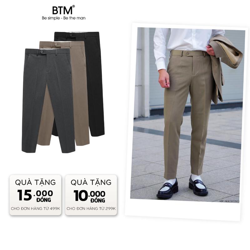 Quần Tây Nam BTM Basic Casual Menswear- Vải Tuýt Si Form Slimfit Ôm Gọn - Mã 166B.25