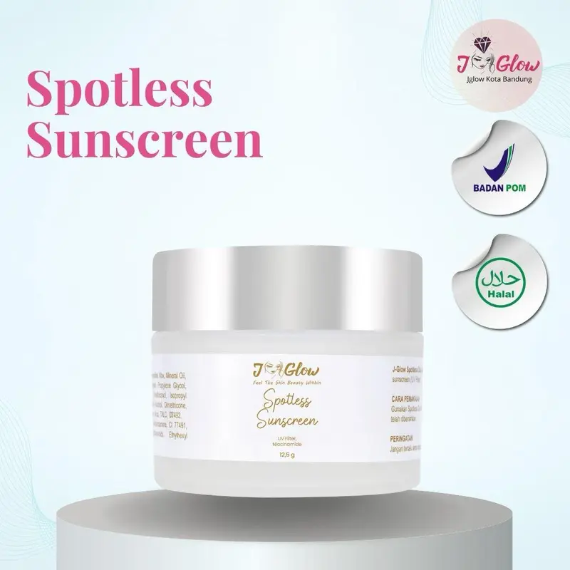 J-GLOW - Spotless Sunscreen | Skincare untuk Mencerahkan Kulit Wajah yang Kusam - 12,5 Gram 0