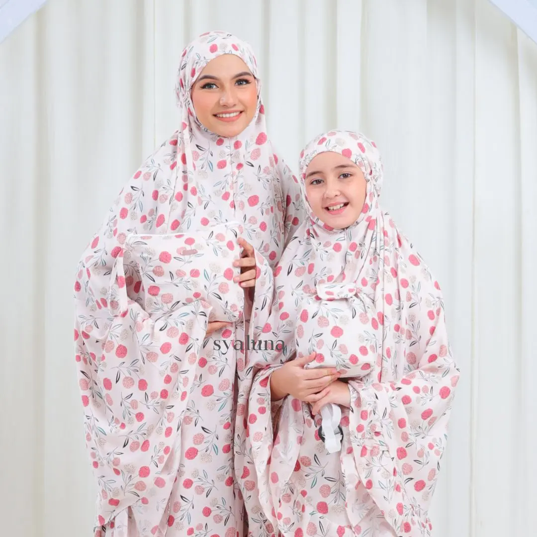 SYALUNA - Mukena Couple Ibu dan Anak Rayon Twill Premium 2in1 Muslim